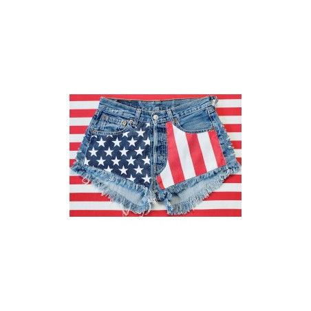 American Flag ripped Levis vintage