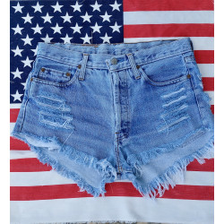 Vintage - high cut studded american flag shorts