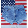 Vintage - high cut studded american flag shorts