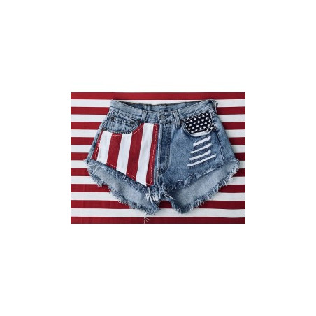 Vintage American flag shorts