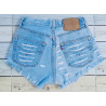 Levi high waisted denim shorts American flag distressed ripped frayed