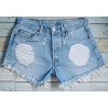 Circle ripped high waisted Levis shorts