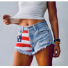 High waisted American Flag shorts Levis