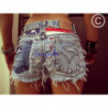 High waisted denim shorts Levi's American flag distressed frayed Hipster Grunge Gothic clothing 4th of July outfit