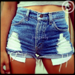 High waisted denim shorts Levis distressed shorts by Jeansonly